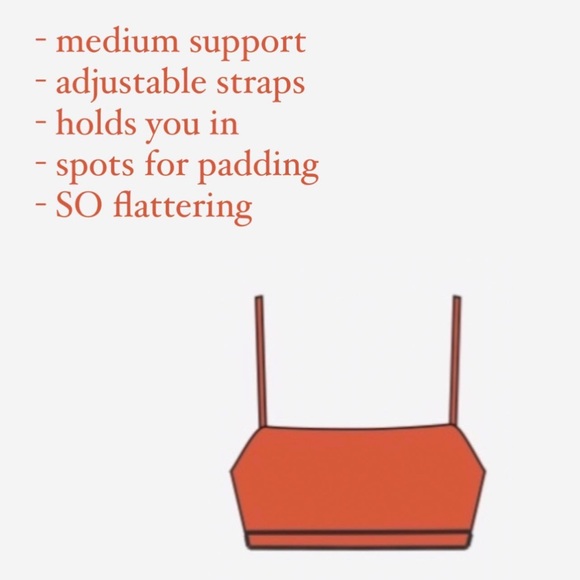 Cara Loren Active Wear Fluorescent Orange Strapped Bandeau Bra Small - Picture 4 of 8